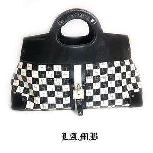 L.A.M.B. Vintage Checkerboard Clutch Bag